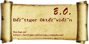 Böttger Oktávián névjegykártya